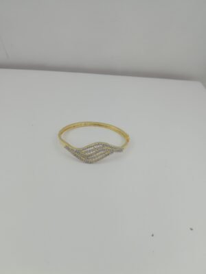 Elegant Gold-Plated American Diamond Bracelet for Women
