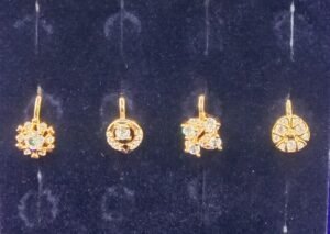 Charming Gold-Plated Nose Pins Set – Pack of 4 Unique American Diamond Designs for Women